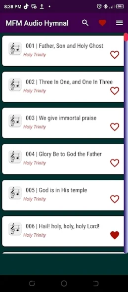 Mountain of Fire Audio Hymnal 2.7 Screenshot