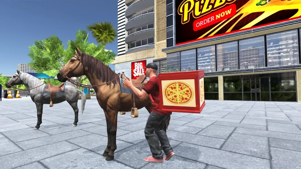 Mounted Horse Pizza Delivery 1.5 Screenshot
