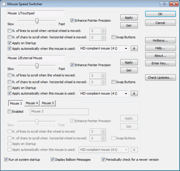 Mouse Speed Switcher 5.0.0 Screenshot
