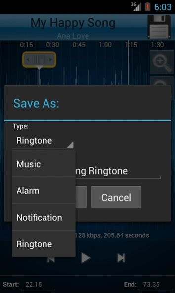 MP3 Cutter and Ringtone Maker 4.1 Screenshot