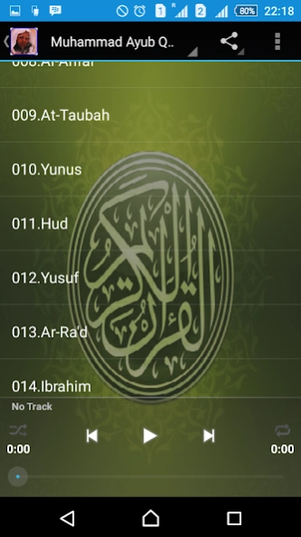 Muhammad Ayub Quran MP3 1.0 Screenshot