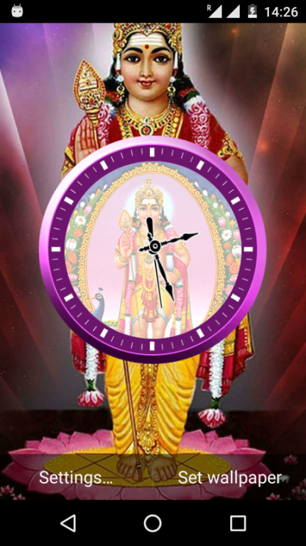 Murugan Clock Live Wallpaper 1.6 Screenshot