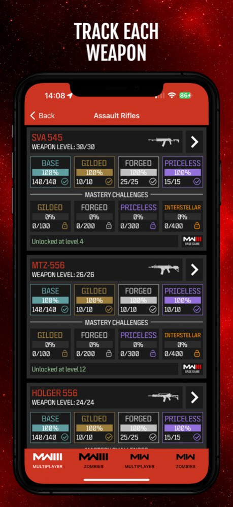 MW3 Camo Tracker 1.8 Screenshot