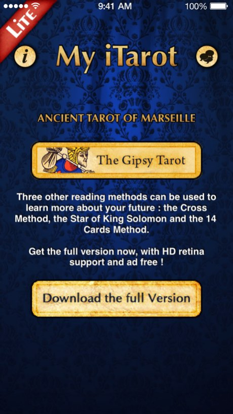 My iTarot Lite 1.9.5 Screenshot