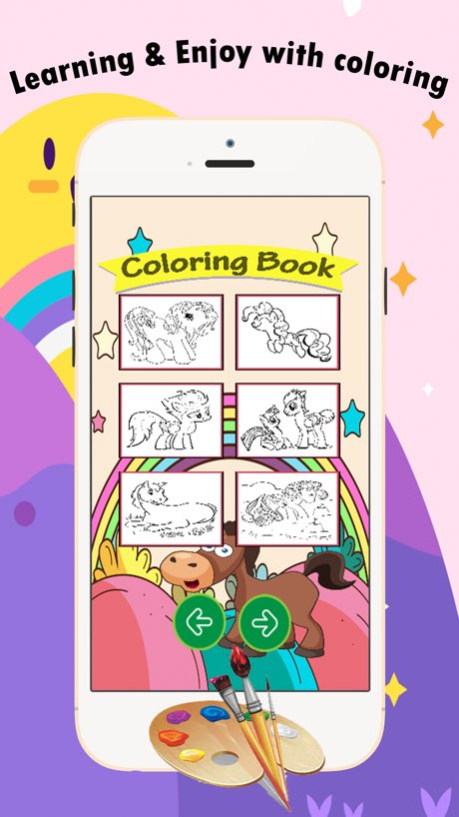 My Pony Coloring Book for children age 1-10: Games free for Learn to use finger while coloring with each coloring pages  Screenshot