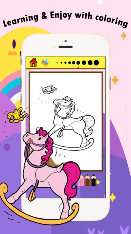 My Pony Coloring Book for children age 1-10: Games free for Learn to use finger while coloring with each coloring pages  Screenshot