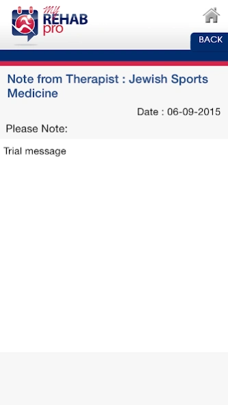 My Rehab Pro  Screenshot