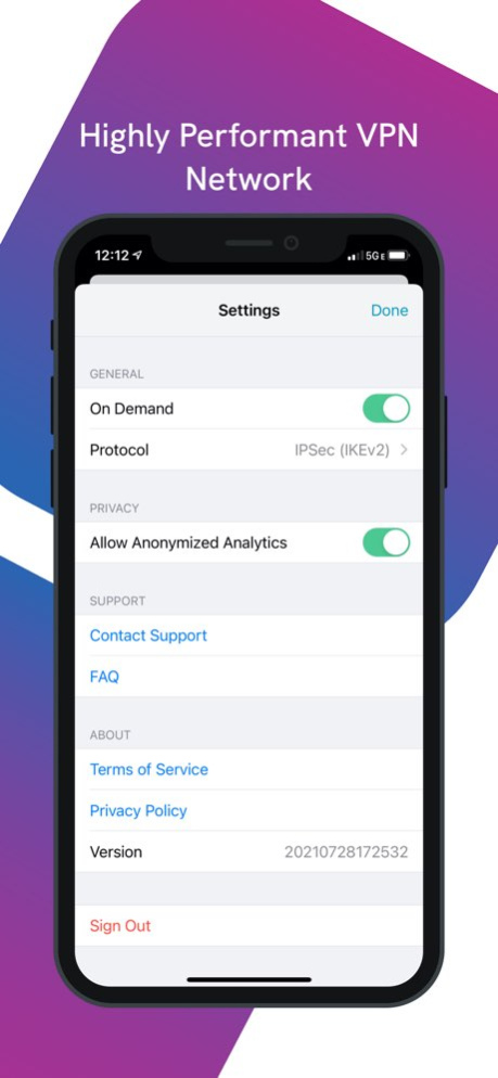 MyFinExpert Secure VPN 2.0.0 Screenshot