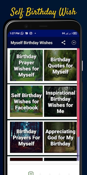Myself Birthday Wishes  Screenshot