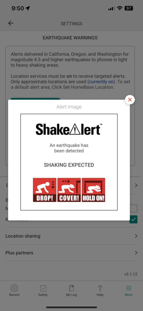 MyShake Earthquake Alerts 3.1.36 Screenshot