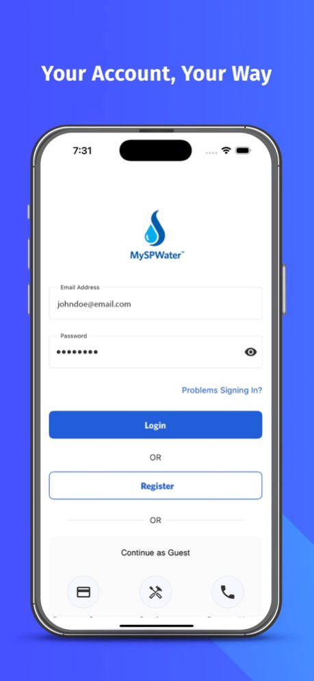 MySPWater 2.2 Screenshot