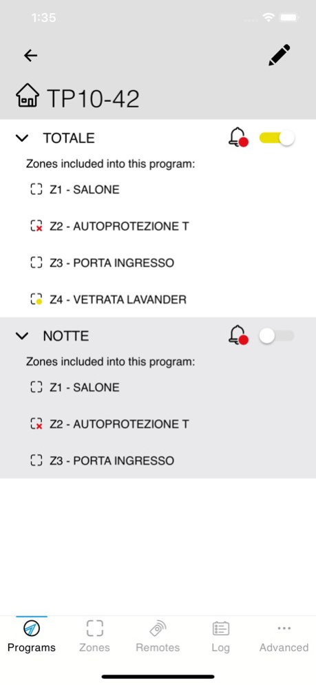 myTecnoalarm TCS 1.10.1 Screenshot