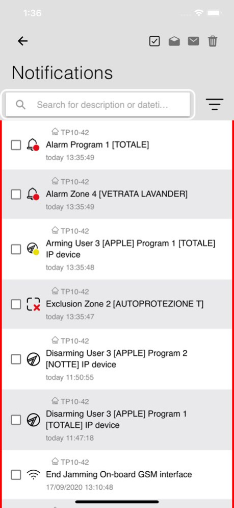 myTecnoalarm TCS 1.10.1 Screenshot
