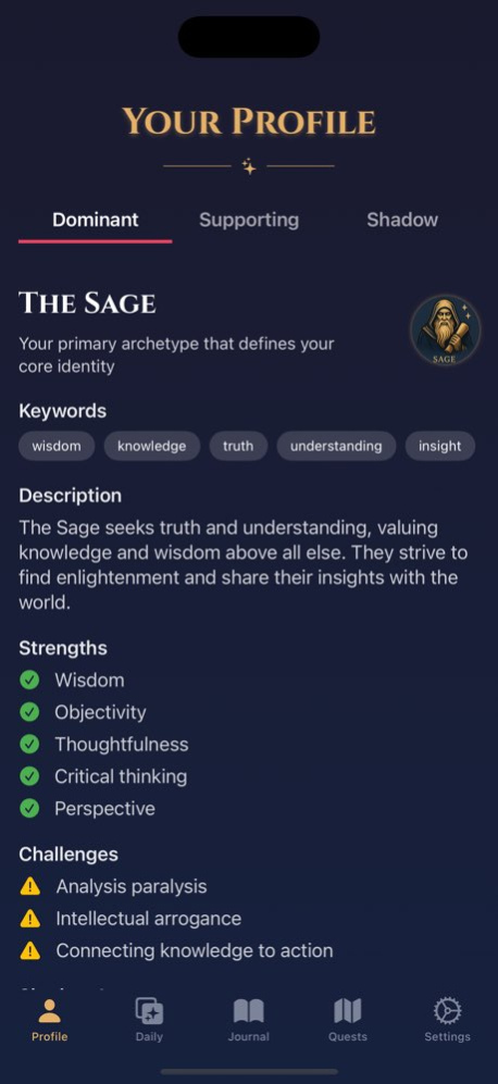 Mythos: Your Archetype Quiz 1.1 Screenshot