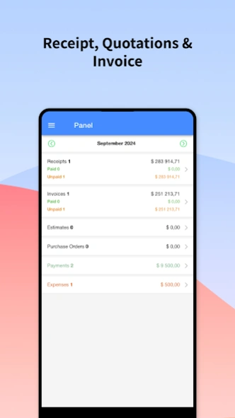 Receipts, Invoices & Payments 720.005 Screenshot