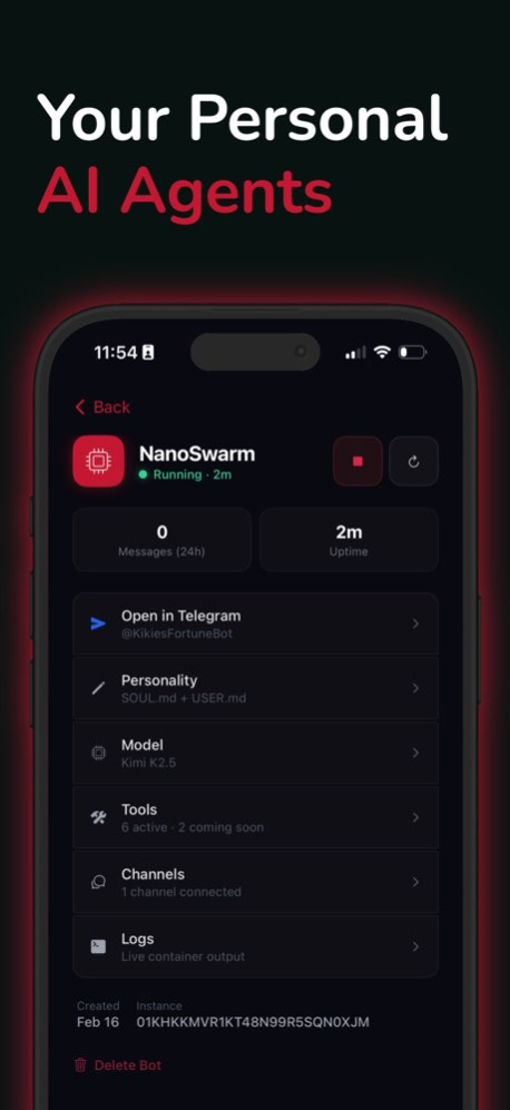Nanoswarm: OpenClaw App 1.1 Screenshot