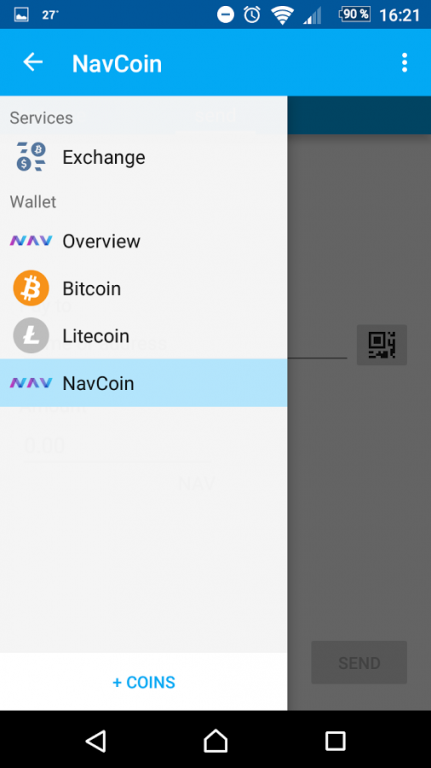 NavCoin Android Wallet 1.6.3 Screenshot