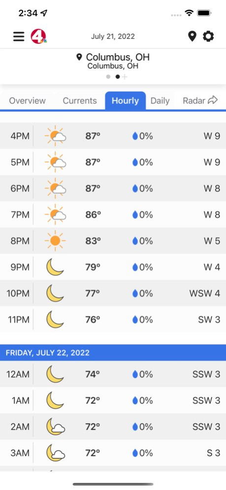NBC4 Wx 7.1.0 Screenshot