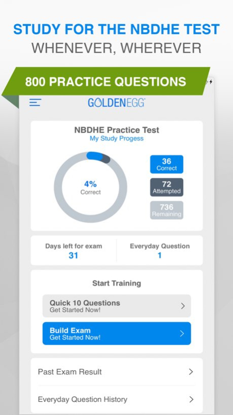 NBDHE Practice Test  Screenshot
