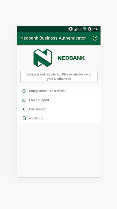 Nedbank Business Authenticator 1.3.1 Screenshot