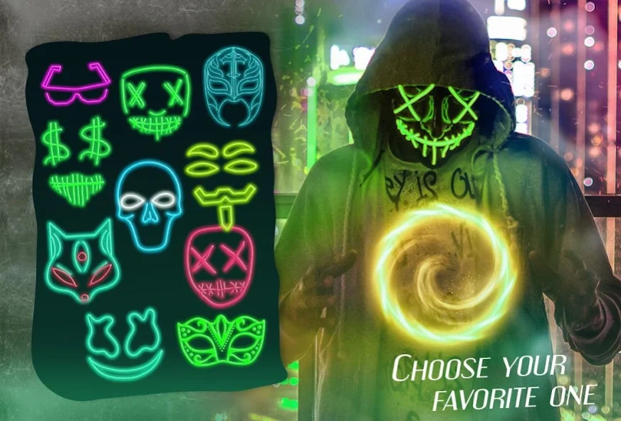 Neon Mask Camera Stickers 1.0 Screenshot
