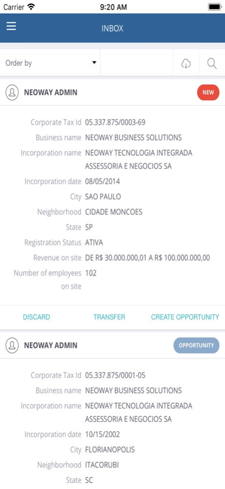 Neoway Leads 2.0.1 Screenshot