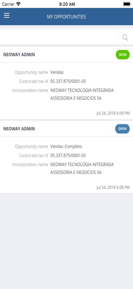 Neoway Leads 2.0.1 Screenshot