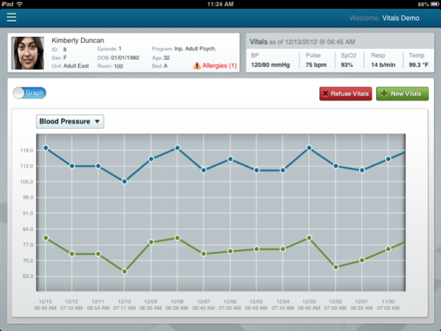 Netsmart myPOV Vitals 1.4 Screenshot