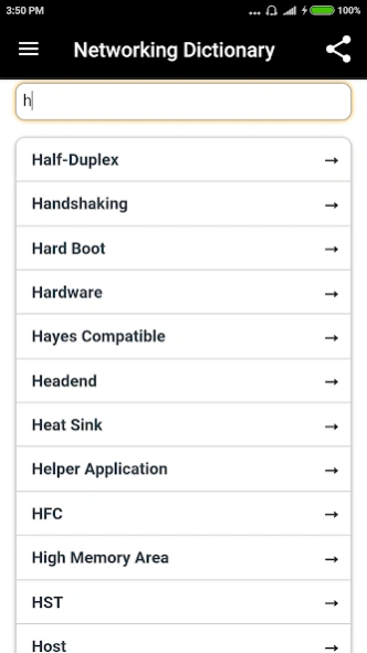 Networking Dictionary 2.1.2 Screenshot