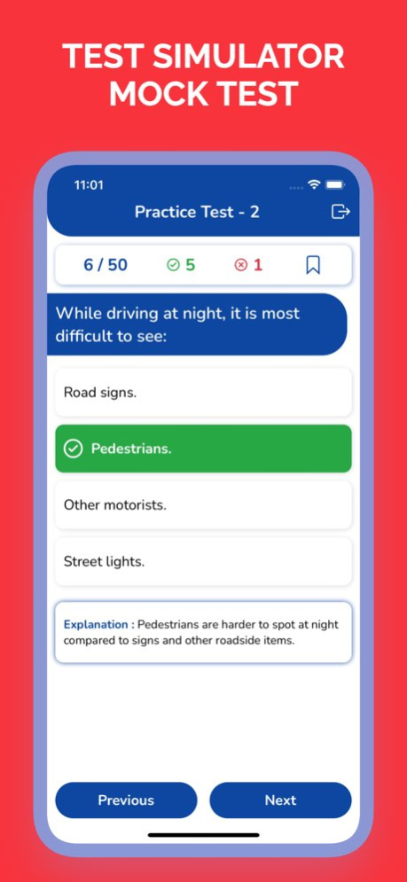 Nevada NV DMV Permit Test 4.2 Screenshot