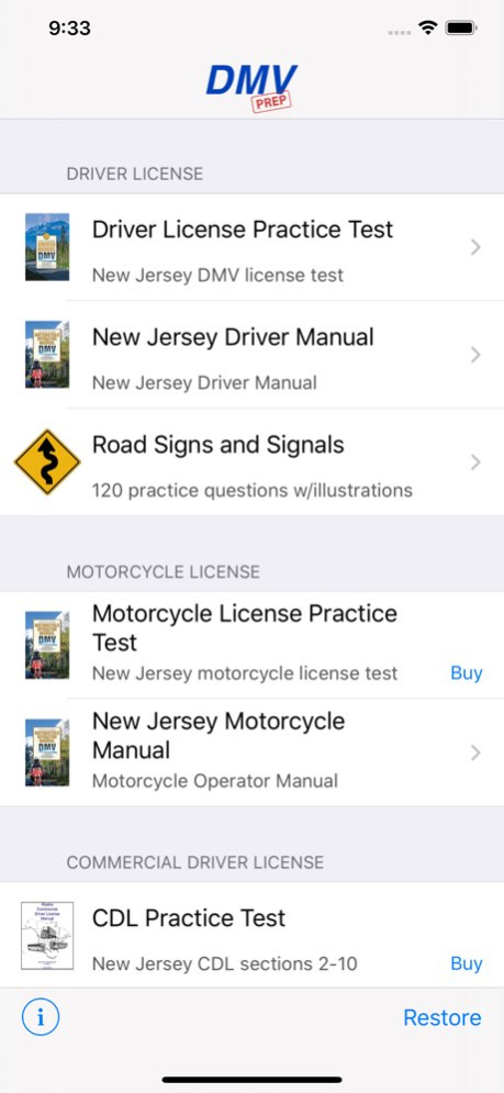 New Jersey DMV Test Prep 5.2 Screenshot