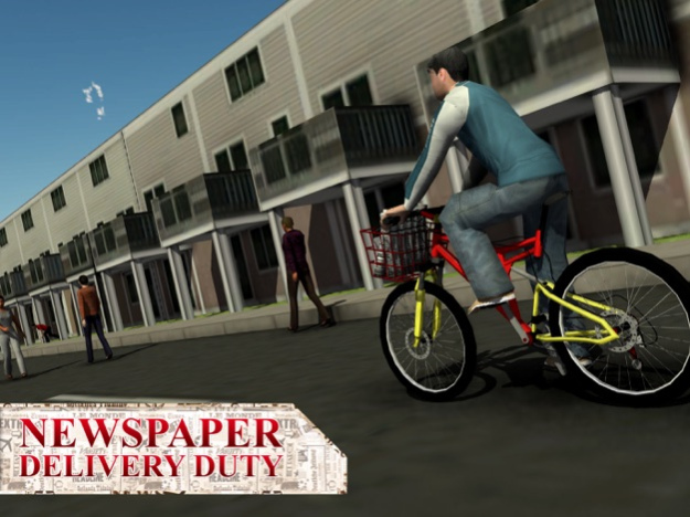 Newspaper Delivery Boy & bike ride game 1.0 Screenshot