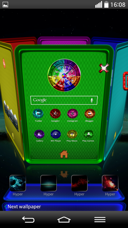 NEXT LAUNCHER 3D THEME HYPER 6.3 Screenshot