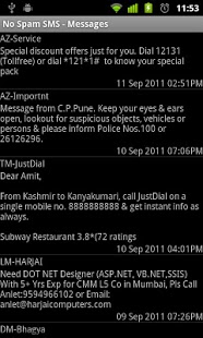No Spam Sms 1.02 Screenshot