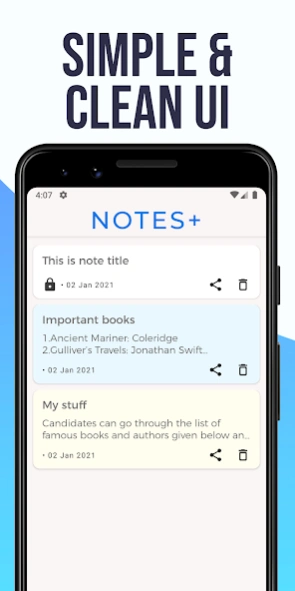 Notes+ : Protected Notes App  Screenshot