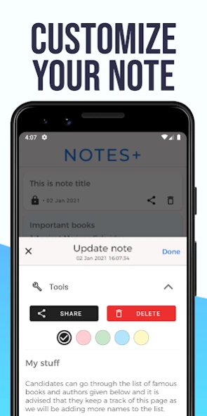 Notes+ : Protected Notes App  Screenshot