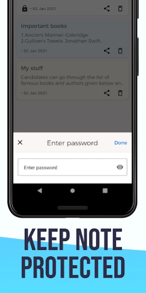 Notes+ : Protected Notes App  Screenshot