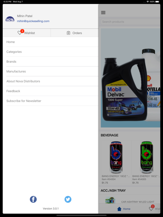 Nova Distributors 3.5.1 Screenshot