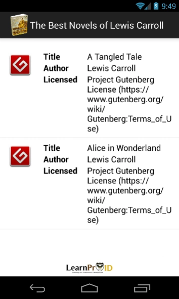 Novels of Lewis Carroll  Screenshot