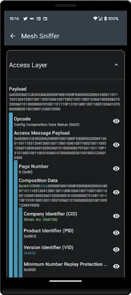 nRF Mesh Sniffer 1.0.0 Screenshot