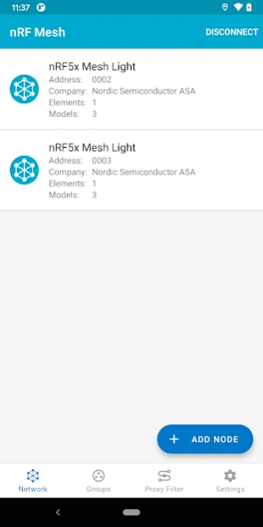 nRF Mesh 3.5.0 Screenshot