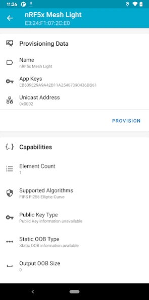 nRF Mesh 3.5.0 Screenshot