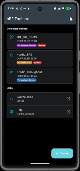 nRF Toolbox for Bluetooth LE 4.4.1 Screenshot