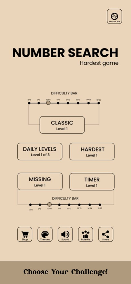 Number Search - Hardest Game 2.8.7 Screenshot