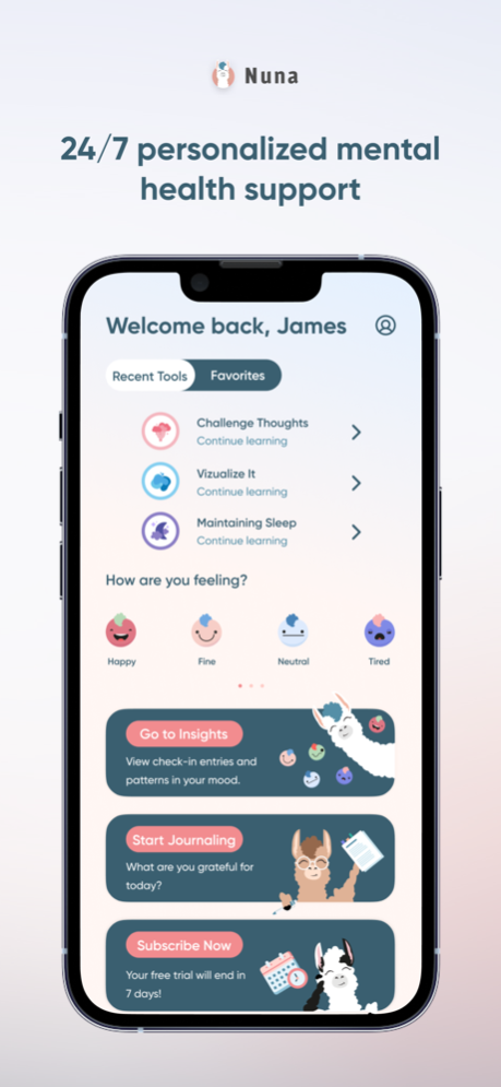 Nuna: Mental Health Companion 4.3.0 Screen Photos 1