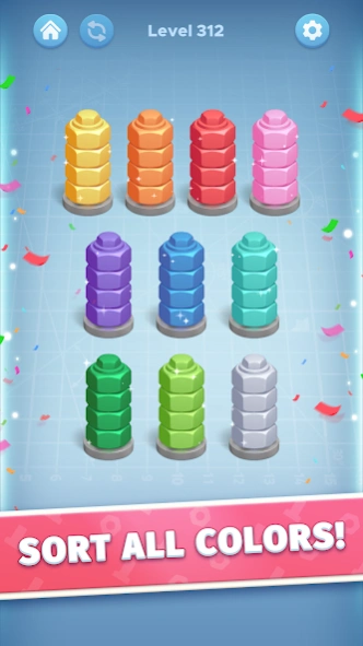 Nut Color Game - Sort Puz 3D 1.1.4 Screenshot