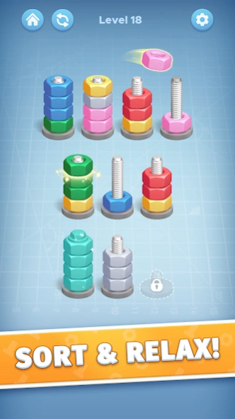 Nut Color Game - Sort Puz 3D 1.1.4 Screenshot