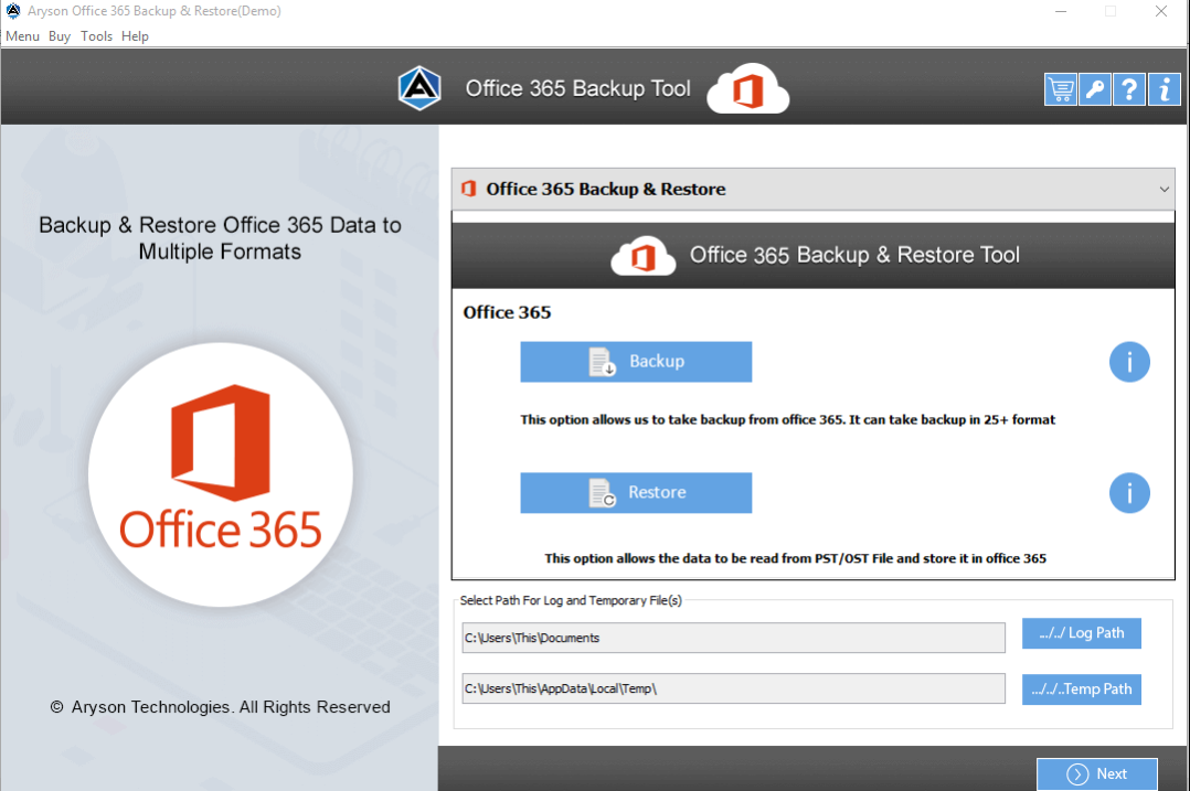 Office 365 Converter 21.9 Screenshot