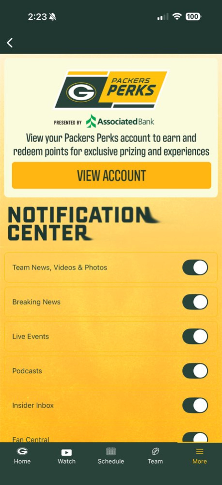 Green Bay Packers 8.3.0 Screenshot