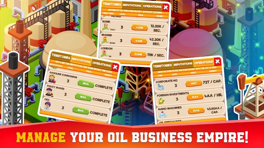 Oil Tycoon idle tap miner game 3.3.1 Screenshot